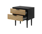 Oikiture Bedside Table Black