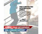 1st Care Memory Foam Orthopedic Comfort Heel Support Ultra Soft 2 Pairs - White