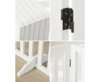 Alopet Wooden Pet Dog Fence 284x60.5cm 6 Panels Safety Stair Barrier Security Gate Door White