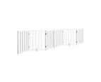 Alopet Wooden Pet Dog Fence 284x60.5cm 6 Panels Safety Stair Barrier Security Gate Door White