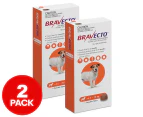 2 x Bravecto Chewable Flea Tablet For Small Dogs 4.5-10kg 1pk
