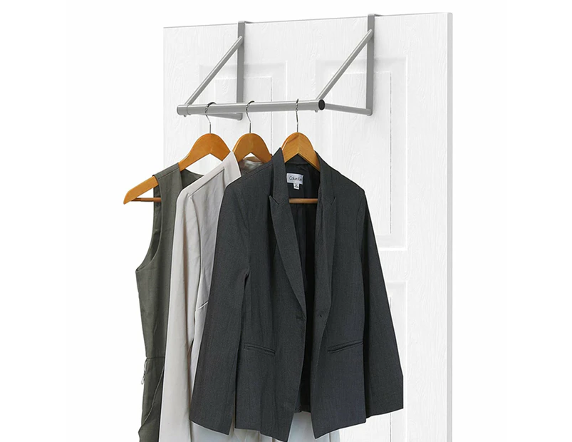 Over The Door Closet Rod Hanger, Door Hook Clothing Rack Drying Rack