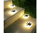 Solar Garden Lights Outdoor 4 Pack, Decoration Cuddly Bear Claw Pathway Yard Walls Lights