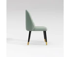 Sonnee Leather Upholstered Dining Chair/Contemporary/Steel Legs/Green
