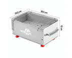 WillBBQ Portable 30cm Charcoal Hibachi BBQ Camping Barbecue Grill