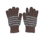 FIL  Mens Thermal Warm Knitted Gloves Fingerless A - Brown