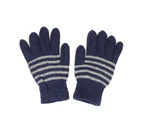 FIL  Mens Thermal Warm Knitted Gloves Fingerless A - Navy