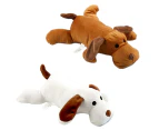 YES4PETS 2 x Pet Puppy Dog Toy Play Animal Plush Toy Soft Dog w Squeak 30cm Toy