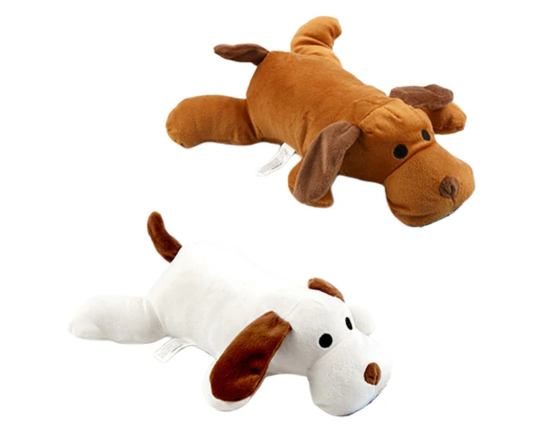 YES4PETS 2 x Pet Puppy Dog Toy Play Animal Plush Toy Soft Dog w Squeak 30cm Toy