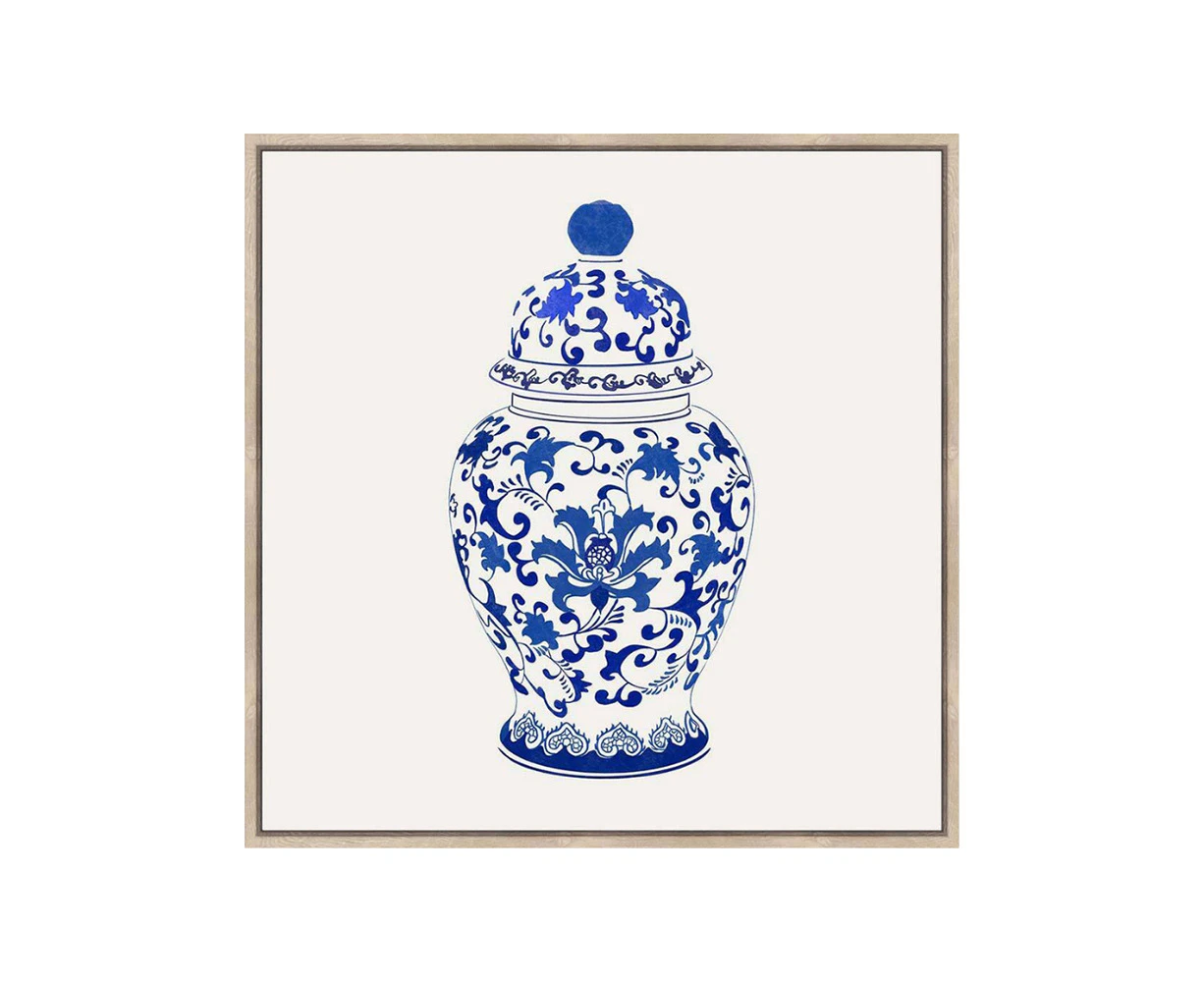 Rayell 60x60cm Floating Frame Wall Art Hanging Home/Room Decor Chinoiserie Pot