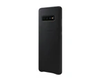 Samsung Galaxy S10+ Plus Leather Back Cover - Black