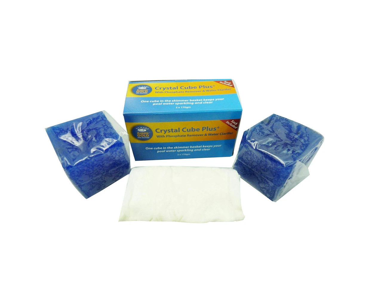 Pool Water Clarifier Floc Cubes x 2 With Phosphate Remover & Skimmer Sock