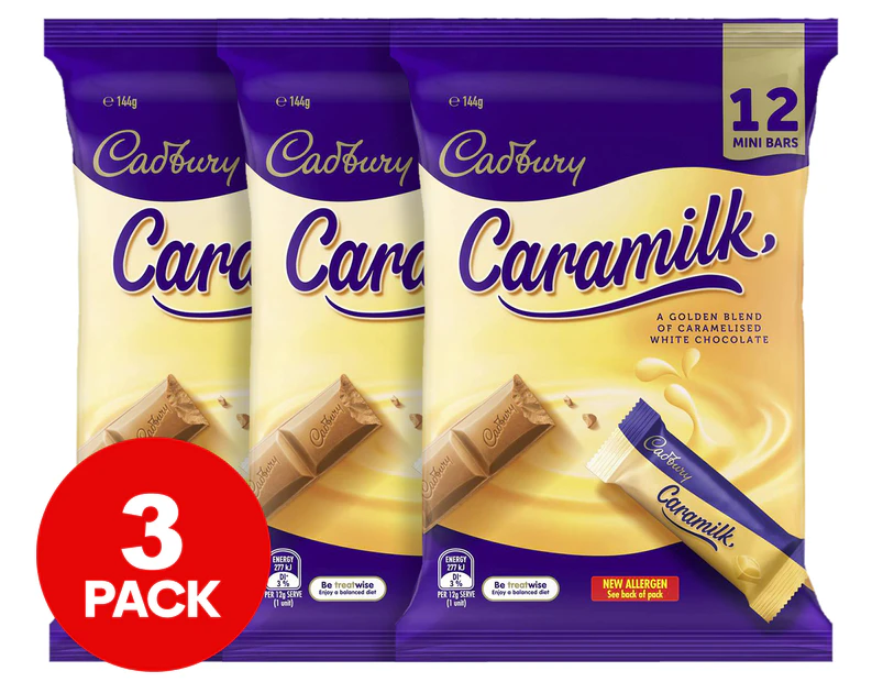 3 x 12pk Cadbury Caramilk Sharepack 144g