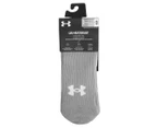 Under Armour Men's UA HeatGear Crew Socks 3-Pack - Steel/White/Black