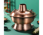 Charcoal Hotpot Vintage Style 32cm Copper-Colored with Adjustable Vent