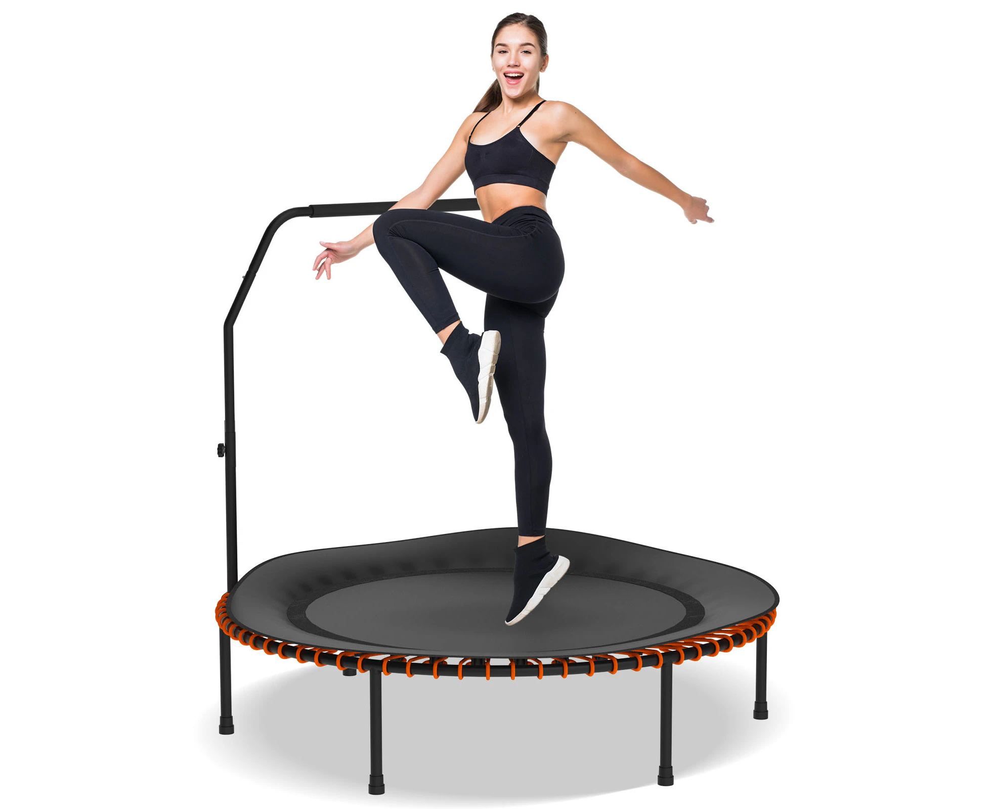 ADVWIN 48" Mini Trampoline Fitness Rebounder for Adults and Kids Indoor Outdoor Max Load 150kg