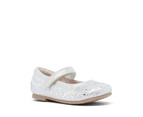 Clarks Girl's Aurora II Junior Shoes - Vanilla