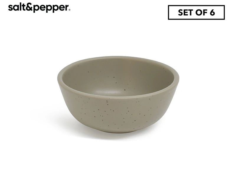 Set of 6 Salt & Pepper 12cm Industry Bowls - Eucalyptus