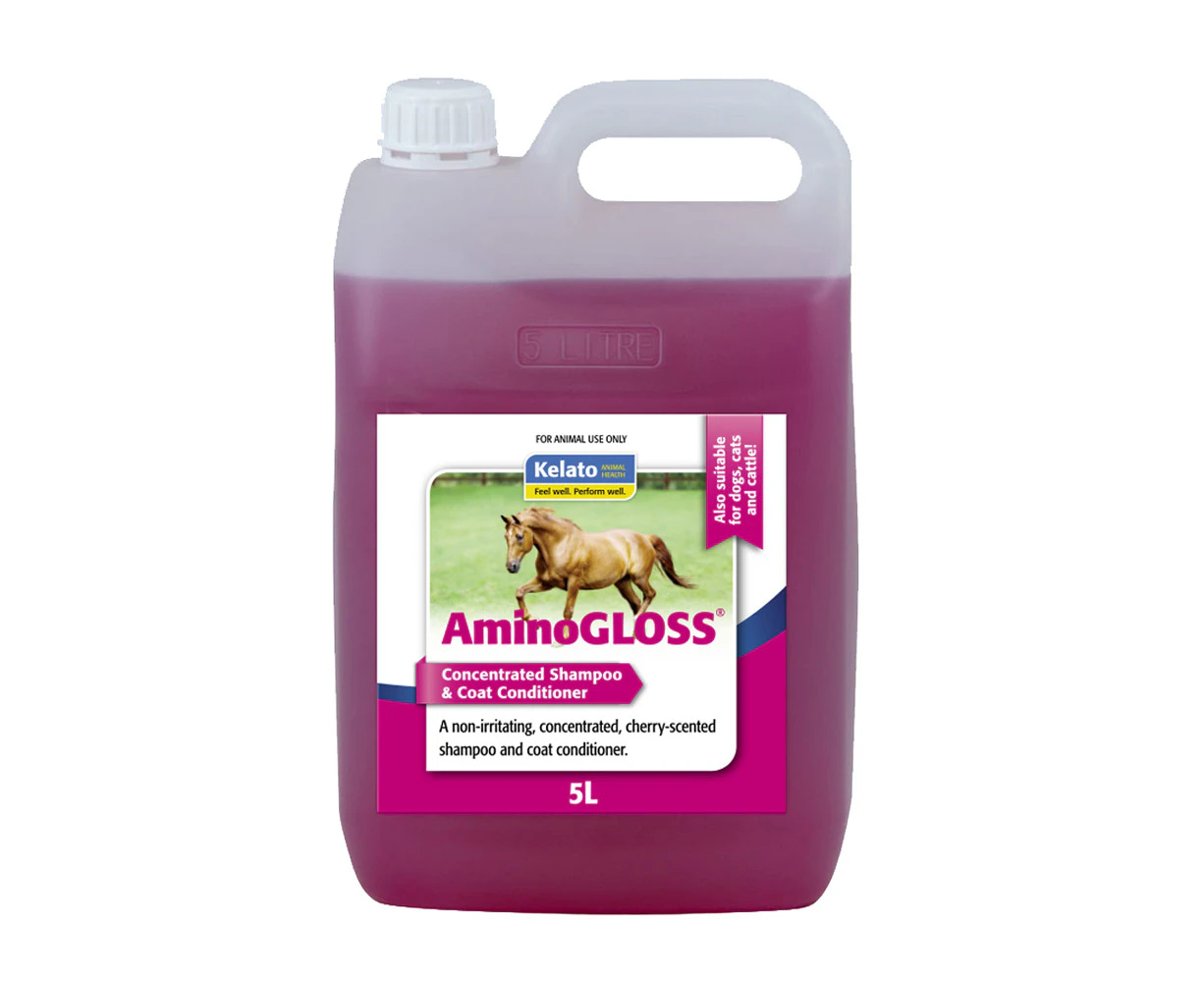 Kelato AminoGloss Concentrated Shampoo & Coat Conditioner for Horses 5L