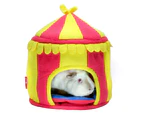 HayPigs Circus Hidey Hut Fleece Hidey Hut for Guinea Pigs & Hamsters