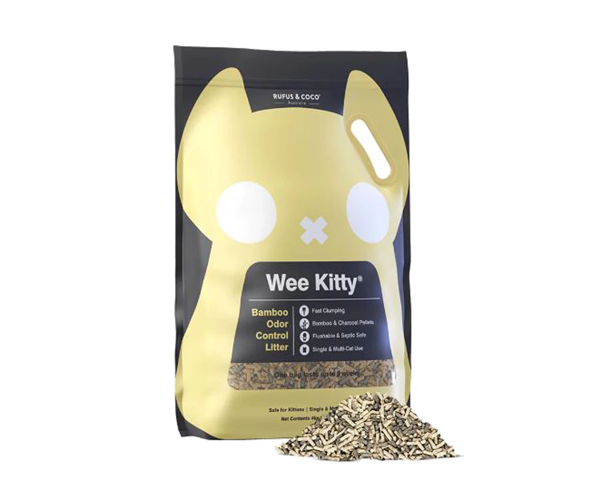 Rufus & Coco Wee Kitty Bamboo Odor Control Pet Cat Litter 4kg