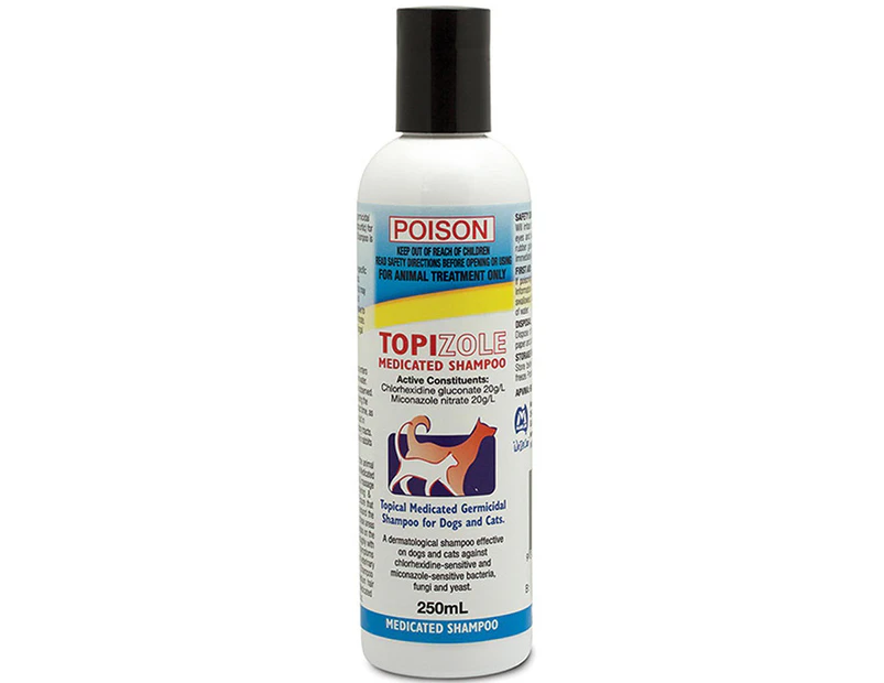 Fidos Topizole Dogs & Cats Medicated Treatment Shampoo 250ml
