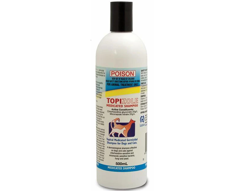 Fidos Topizole Dogs & Cats Medicated Treatment Shampoo 500ml