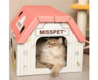 Decorative Cartoon Cute Cat Scratch House - Brown