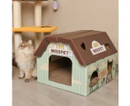 Decorative Cartoon Cute Cat Scratch House - Pink