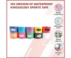 10x 5Mx5CM of Waterproof Kinesiology Sports Tape