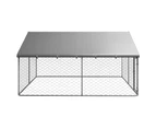 vidaXL Outdoor Dog Kennel with Roof 300x300x150 cm