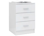 Bedside Tables Bedside Cabinets 2 Pcs High Gloss White 38X35x56 Cm Engineered Wood