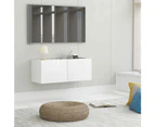 vidaXL TV Cabinet High Gloss White 80x30x30 cm Engineered Wood