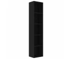 vidaXL Book Cabinet Black 40x30x189 cm Engineered Wood
