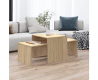 vidaXL Coffee Table Set Sonoma Oak 100x48x40 cm Engineered Wood