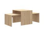 vidaXL Coffee Table Set Sonoma Oak 100x48x40 cm Engineered Wood