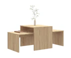 vidaXL Coffee Table Set Sonoma Oak 100x48x40 cm Engineered Wood