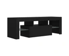 vidaXL TV Cabinet with LED Lights Black 120x35x40 cm