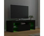 vidaXL TV Cabinet with LED Lights Black 120x35x40 cm