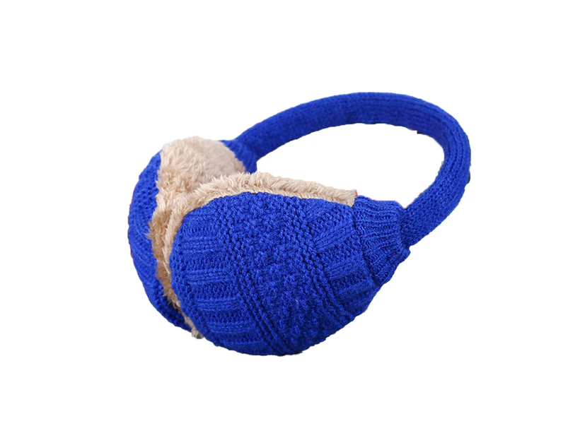Ear Muffs - Classic Unisex Ear Warmer Knit Winter Outdoor Earmuffs For Women,Sapphire Blue