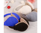 Ear Muffs - Classic Unisex Ear Warmer Knit Winter Outdoor Earmuffs For Women,Sapphire Blue