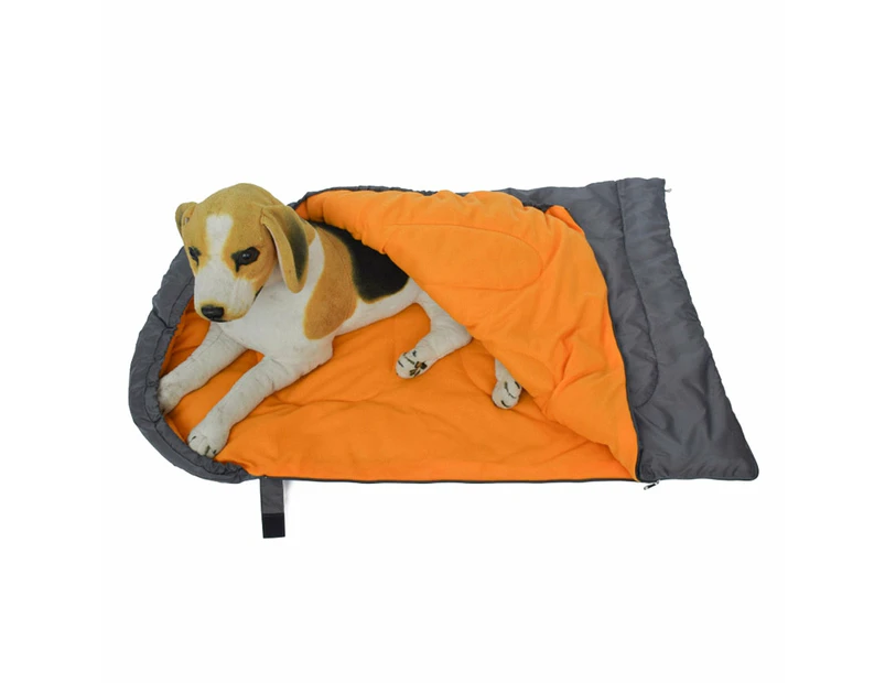 Winter Warm Fleece Dog Sleeping Bag - Orange