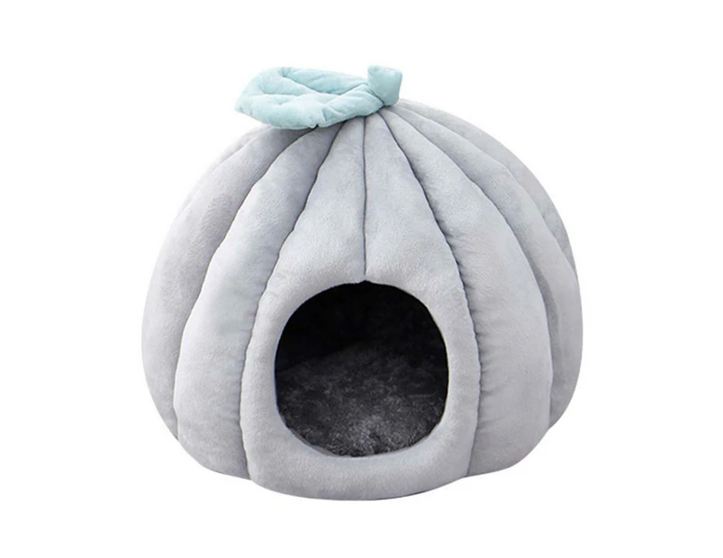 Winter Warm Pumpkin Pet Bed - Gray