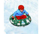 Snow Tube, 47 Inch 1 Pack Children Or Adult Sled, Thickened Heavy Duty Hard Bottom Sled With Handle, Winter Outdoor Sled Snow Tube Sport Toy.