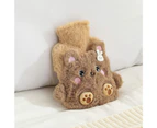 Classic Rubber Hot Or Cold Water Bottle With Cute Stuffed Animal Cover
