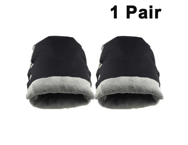 Insulated Pram Gloves/Stroller Gloves - Winter Pram Accessories - Waterproof Pram Gloves For Cold Weather - Hand Warmer (Black)