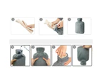 Hot Water Bottle With Soft Cover - 1.8L Large - Classic Hot Water Bag For Pain Relief, Neck And Shoulders, Feet Warmer, Menstrual Cramps, Light Grey
