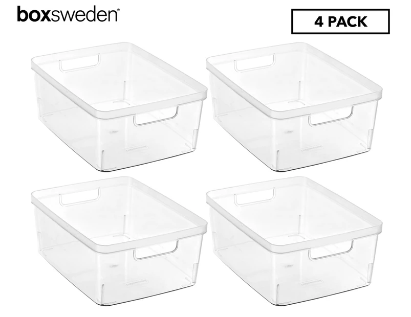 4 x Boxsweden 5L Crystal Sort Container - Clear
