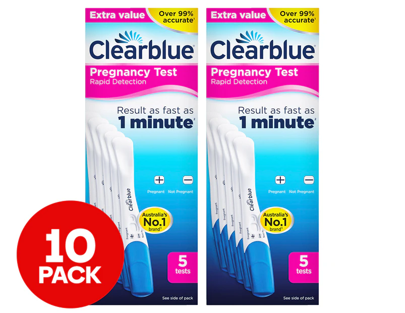 2 x 5pk Clearblue Rapid Detection Pregnancy Test