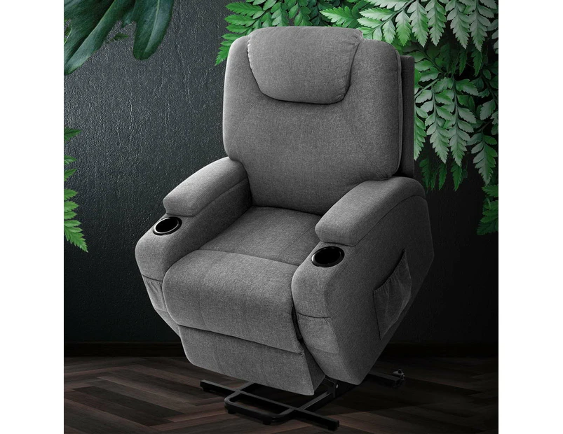 Grey recliner massage discount chair